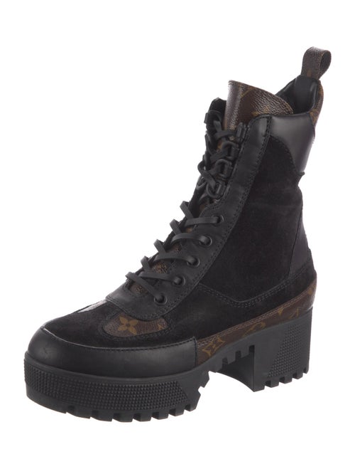 Louis Vuitton LV Monogram Suede Combat Boots