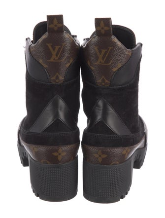 Louis Vuitton LV Monogram Suede Combat Boots