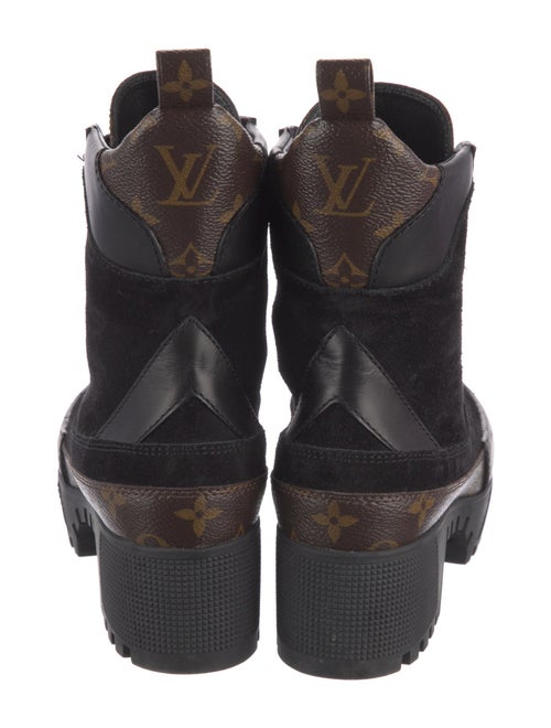 Louis Vuitton LV Monogram Suede Combat Boots