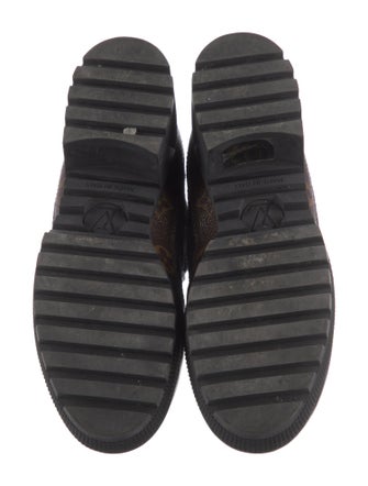 Louis Vuitton LV Monogram Suede Combat Boots