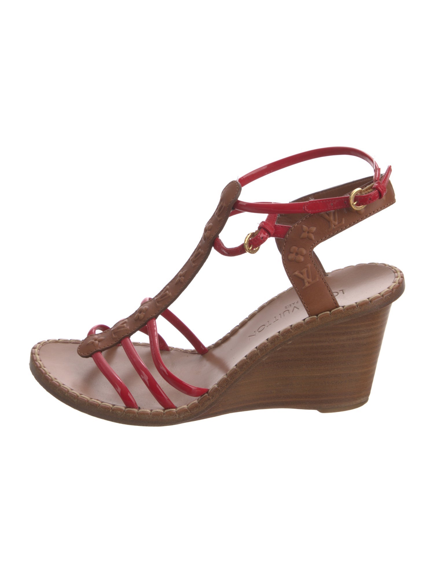 Louis Vuitton Leather T-Strap Sandals