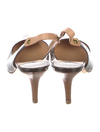 Louis Vuitton Monogram Pattern Patent Leather Slingback Pumps