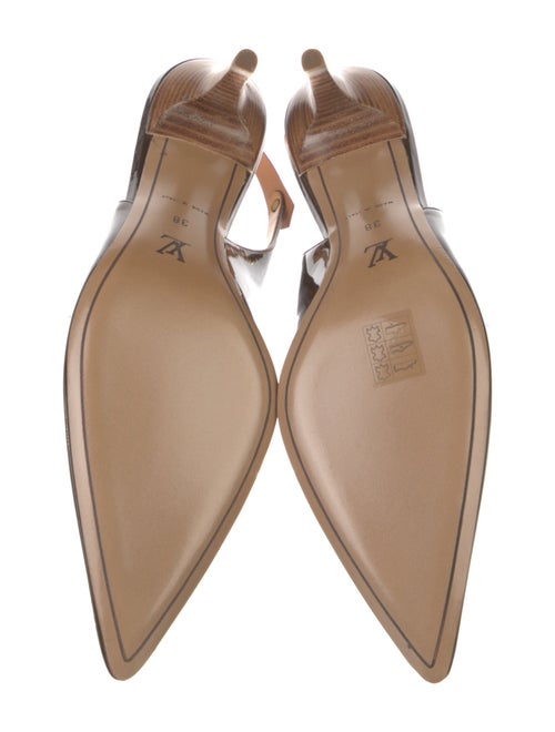 Louis Vuitton Monogram Pattern Patent Leather Slingback Pumps