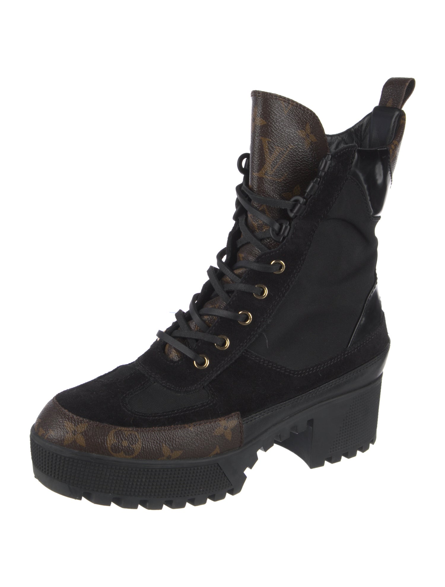 Louis Vuitton Canvas Combat Boots