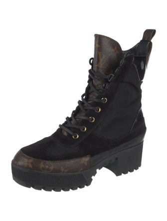 Louis Vuitton Canvas Combat Boots