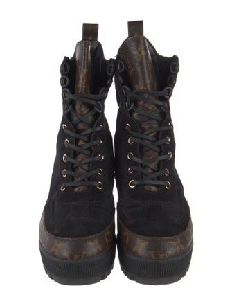 Louis Vuitton Canvas Combat Boots