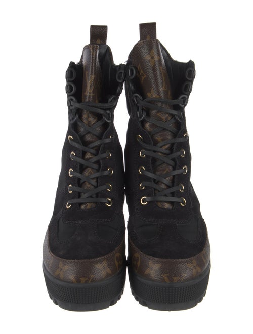 Louis Vuitton Canvas Combat Boots