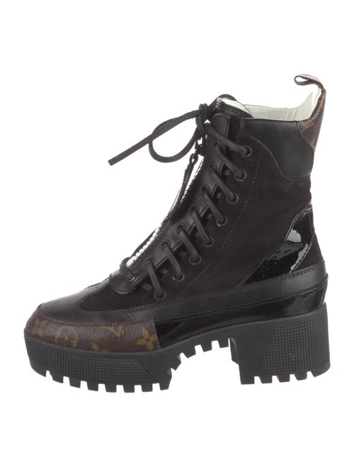 Louis Vuitton LV Monogram Suede Combat Boots