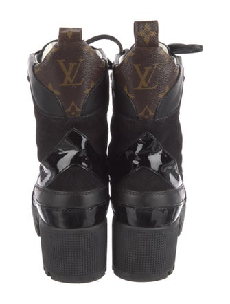 Louis Vuitton LV Monogram Suede Combat Boots