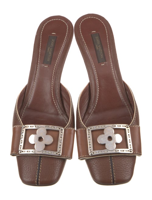 Louis Vuitton LV Monogram Leather Mules