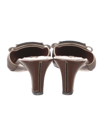 Louis Vuitton LV Monogram Leather Mules