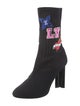 Louis Vuitton Graphic Print Embroidered Accent Sock Boots