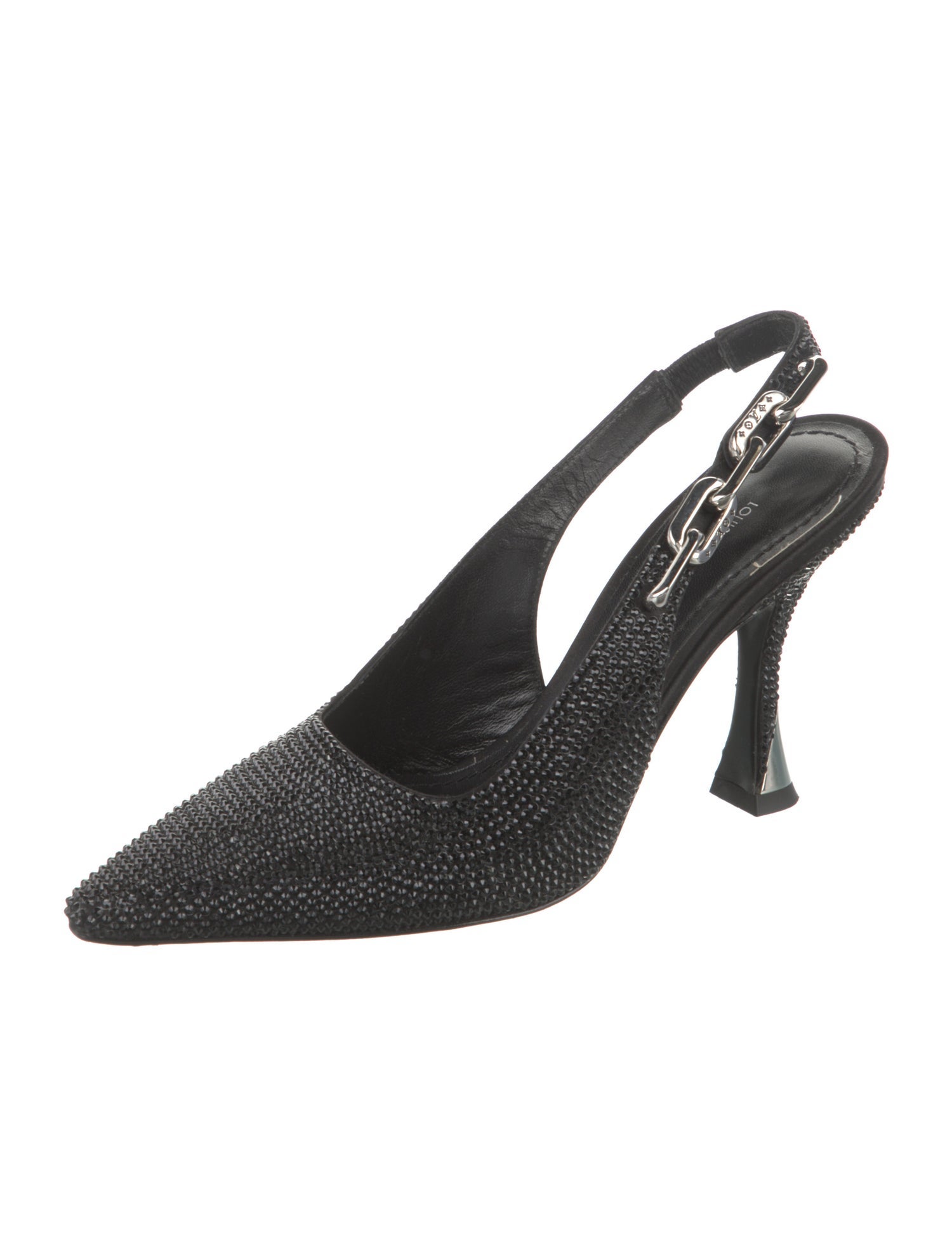 Louis Vuitton Crystal Crystal Embellishments Slingback Pumps