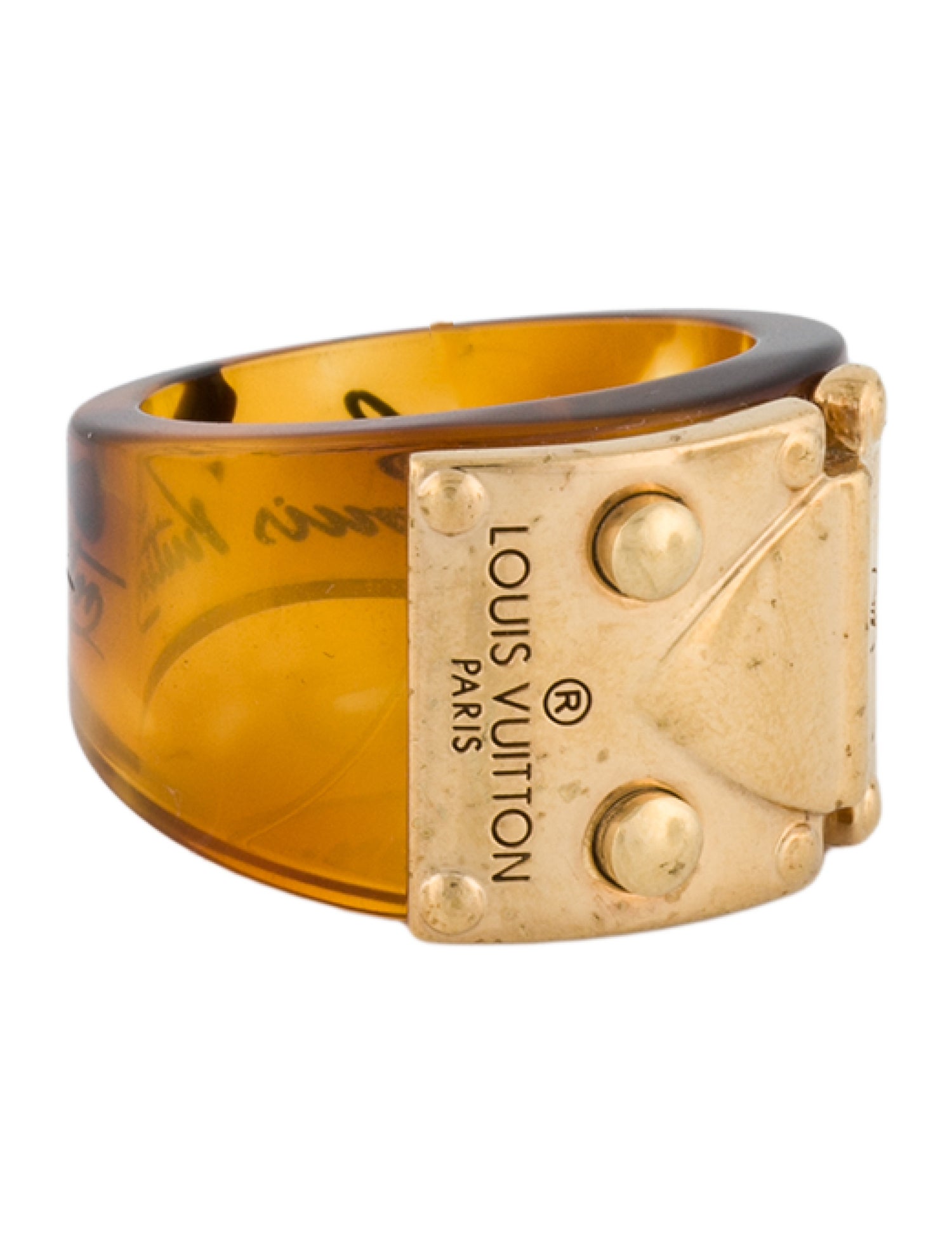 Louis Vuitton Resin Lock Me Band Ring