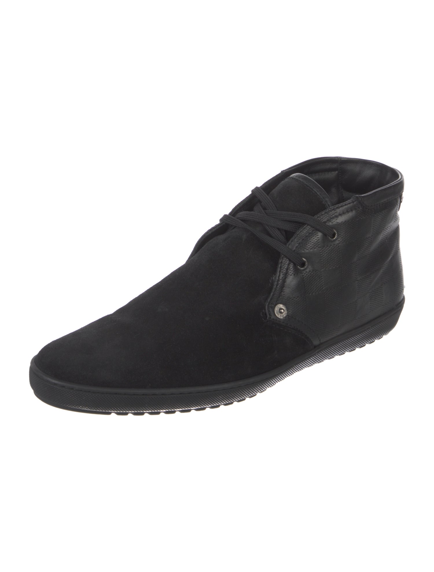 Louis Vuitton Damier Infini Suede Lace-Up Boots