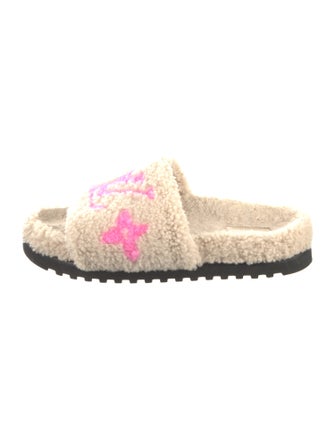 Louis Vuitton Shearling Graphic Print Espadrilles