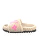 Louis Vuitton Shearling Graphic Print Espadrilles