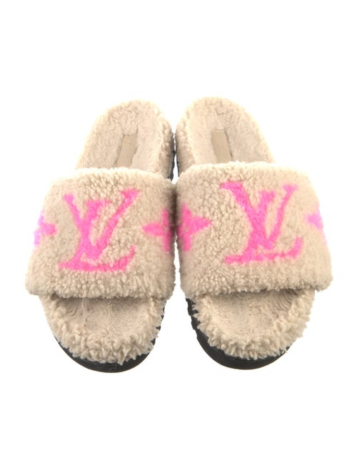 Louis Vuitton Shearling Graphic Print Espadrilles