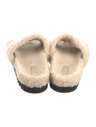 Louis Vuitton Shearling Graphic Print Espadrilles