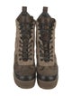 Louis Vuitton LV Monogram Suede Combat Boots