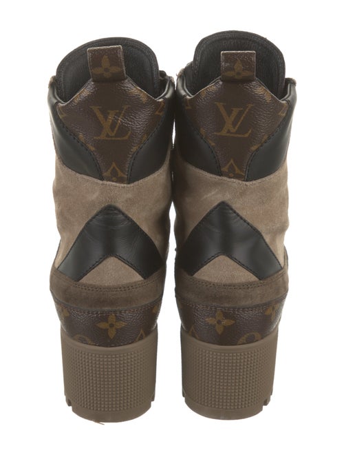 Louis Vuitton LV Monogram Suede Combat Boots