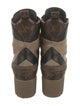 Louis Vuitton LV Monogram Suede Combat Boots