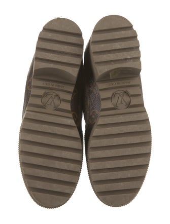 Louis Vuitton LV Monogram Suede Combat Boots