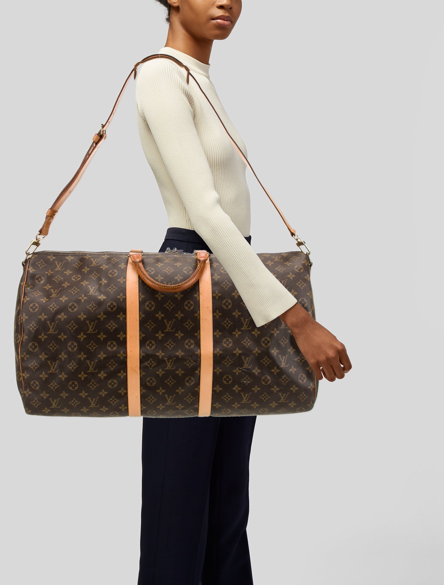 Louis Vuitton LV Monogram Keepall Bandouliere 60 Vintage