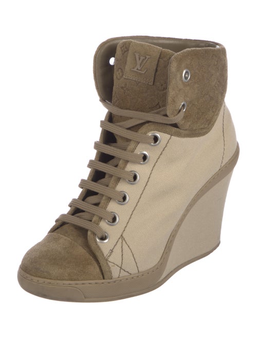Louis Vuitton LV Monogram Canvas Lace-Up Boots