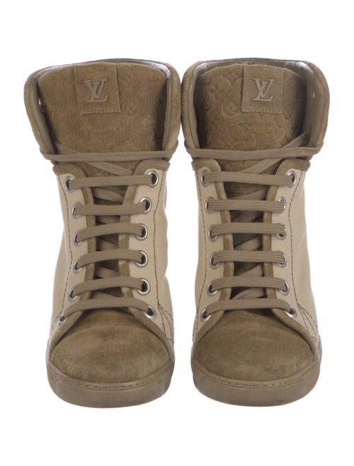 Louis Vuitton LV Monogram Canvas Lace-Up Boots