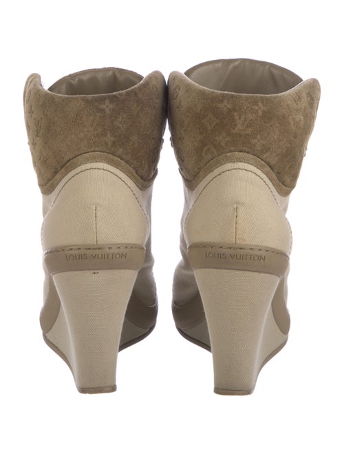 Louis Vuitton LV Monogram Canvas Lace-Up Boots
