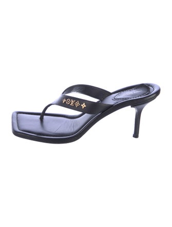 Louis Vuitton LV Monogram Leather Slides