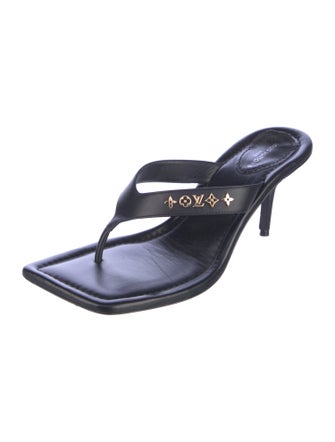 Louis Vuitton LV Monogram Leather Slides