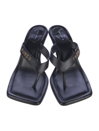 Louis Vuitton LV Monogram Leather Slides