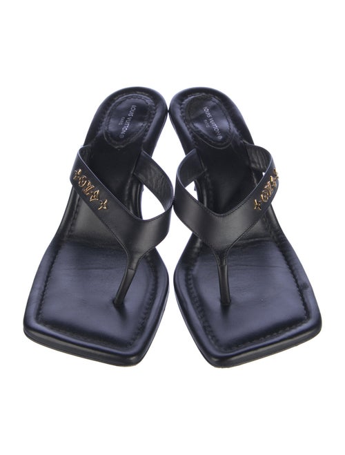 Louis Vuitton LV Monogram Leather Slides