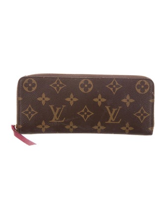 Louis Vuitton LV Monogram Coated Canvas Clemence Wallet