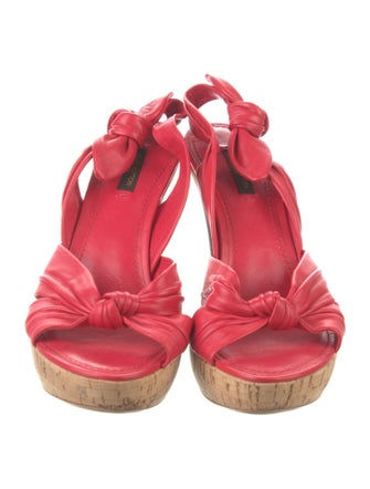 Louis Vuitton LV Monogram Leather Slingback Sandals