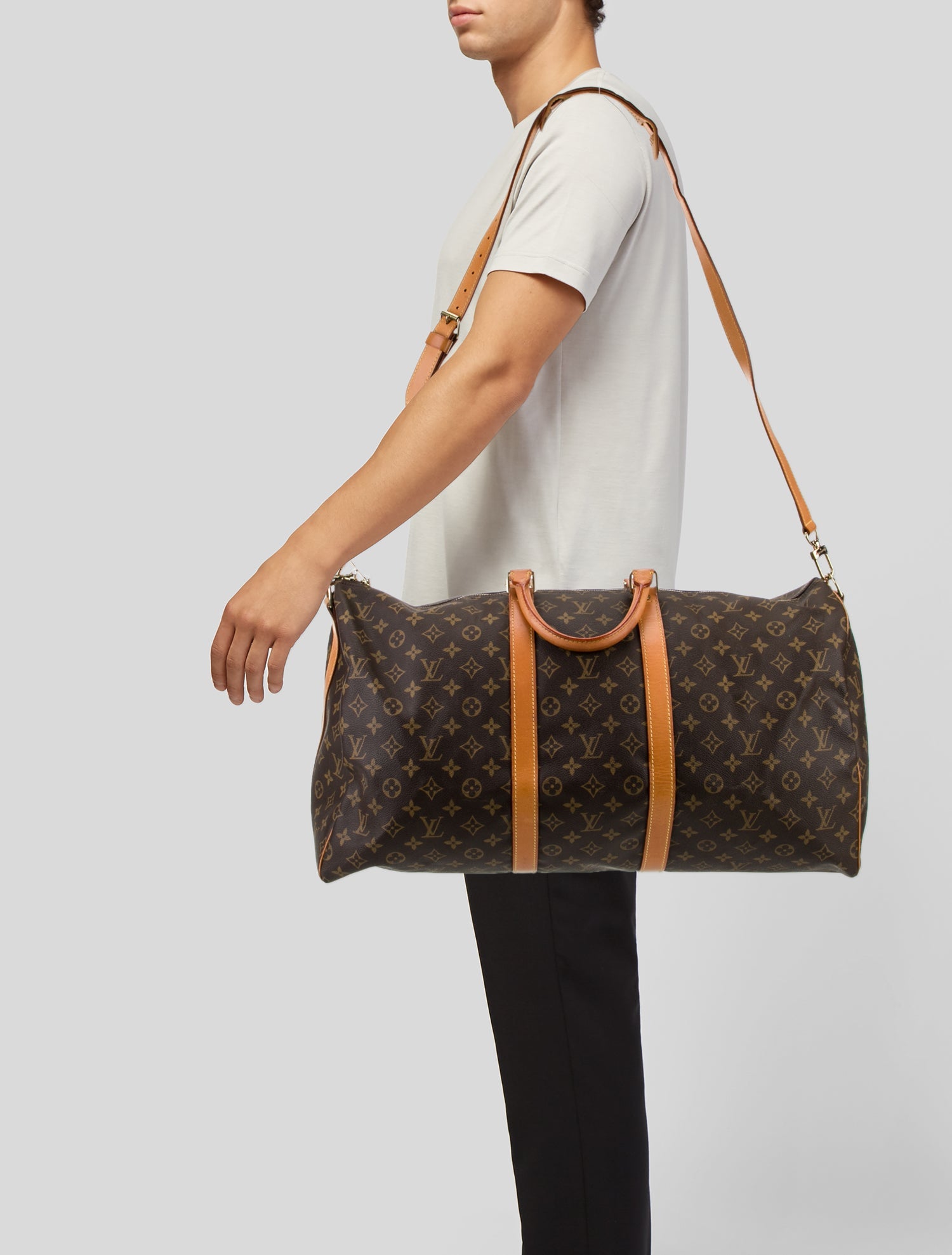 Louis Vuitton LV Monogram Keepall Bandouliere 55 Vintage