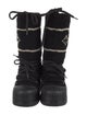 Louis Vuitton Shearling Printed Lace-Up Boots