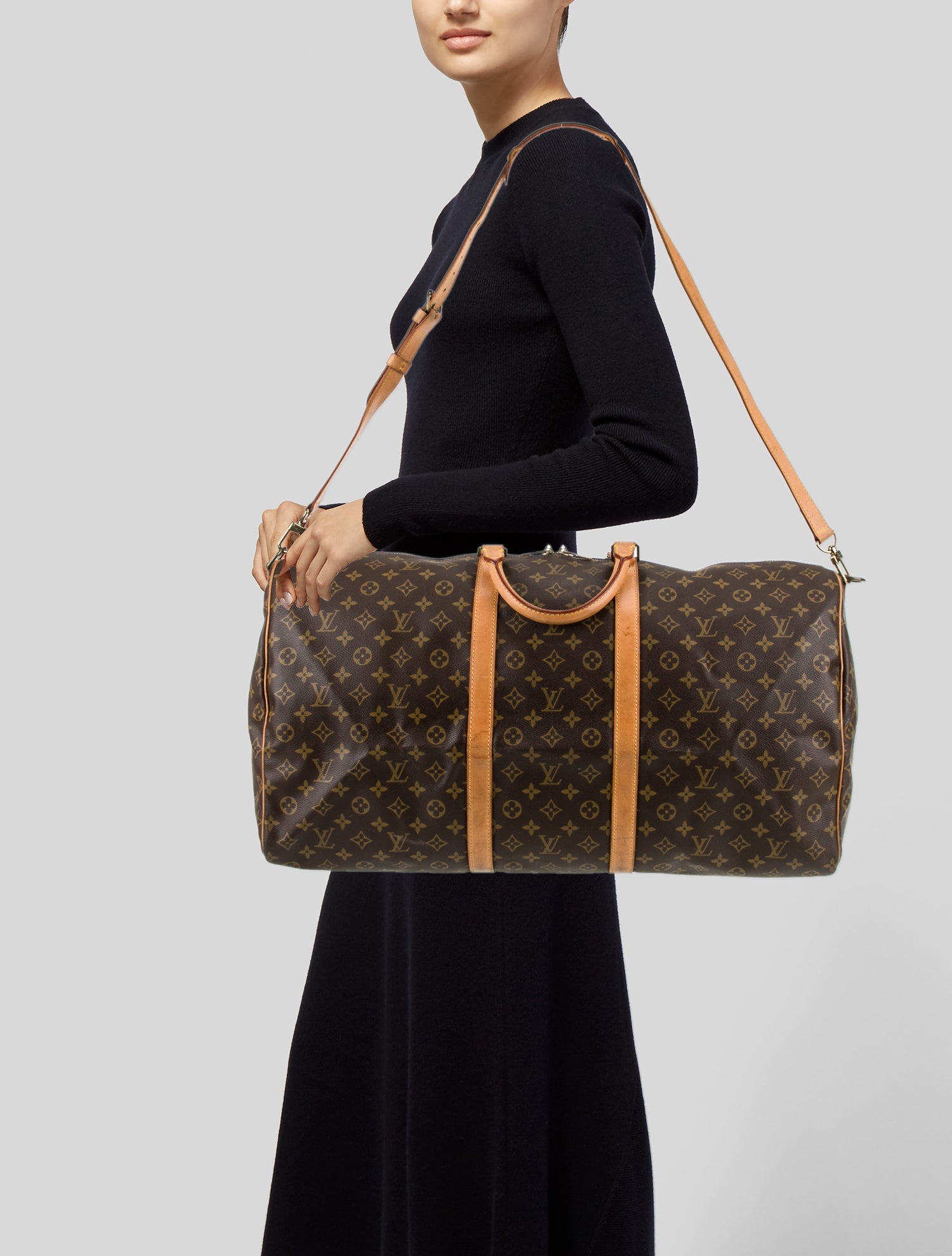 Louis Vuitton LV Monogram Keepall Bandouliere 60 Vintage