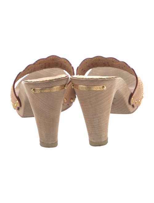 Louis Vuitton Leather Lasercut Accents Slides