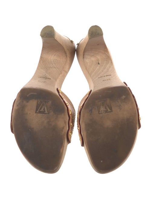 Louis Vuitton Leather Lasercut Accents Slides