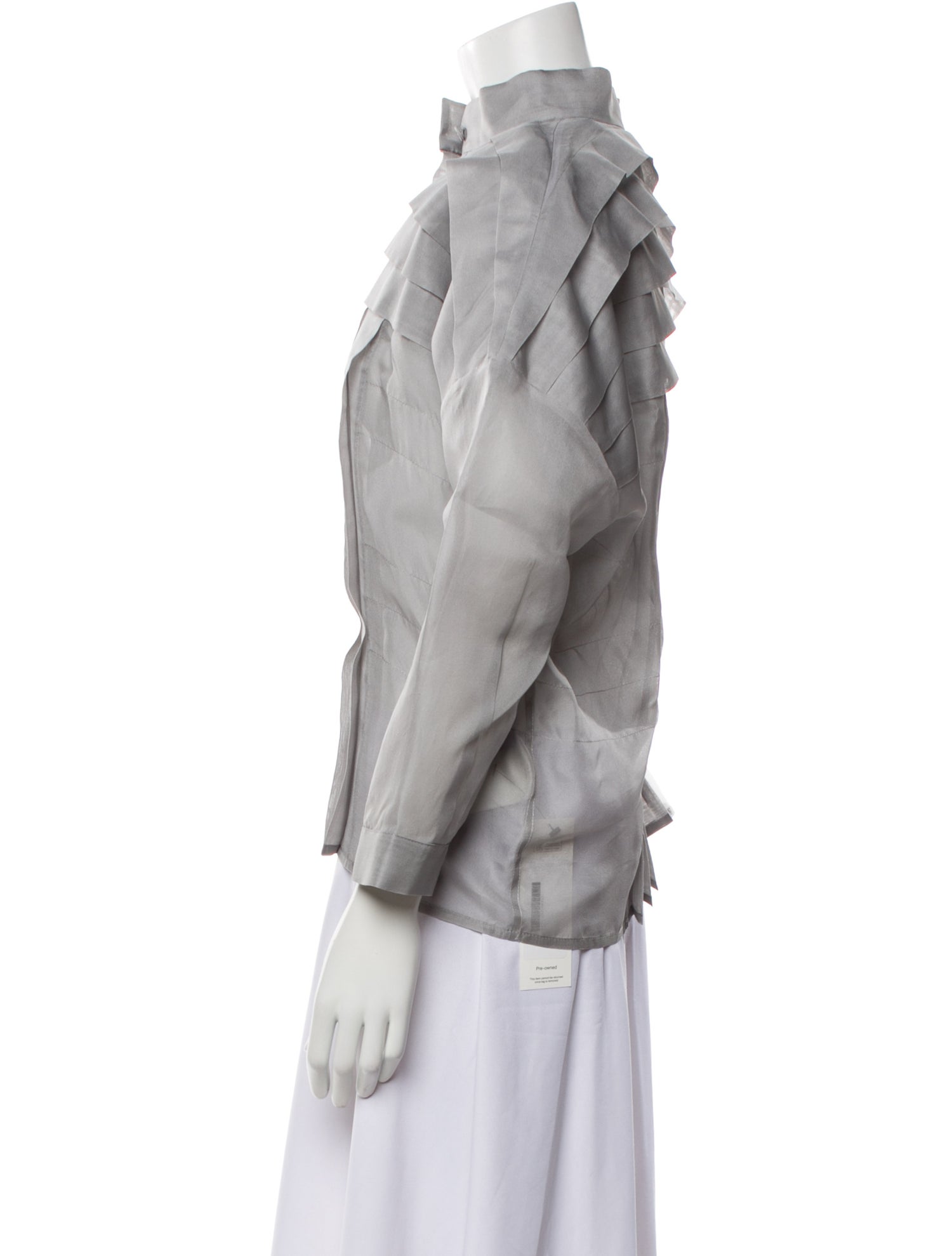 Louis Vuitton Utility Strip Silk Button-Up Top w/ Tags