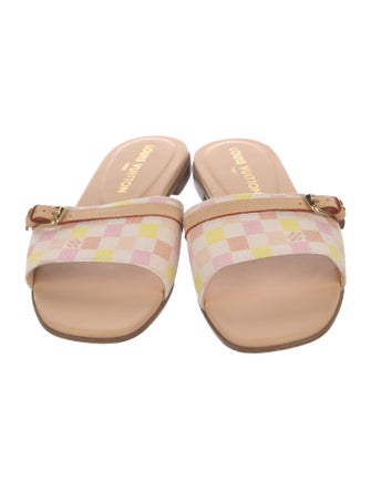 Louis Vuitton Leather Printed Slides