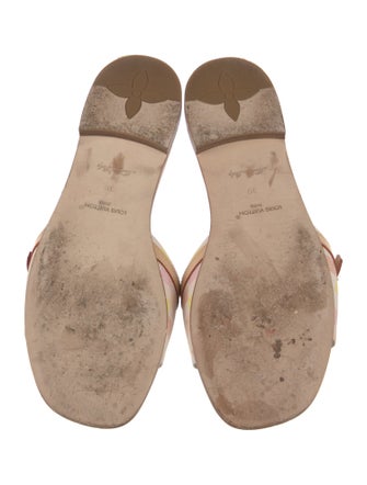 Louis Vuitton Leather Printed Slides