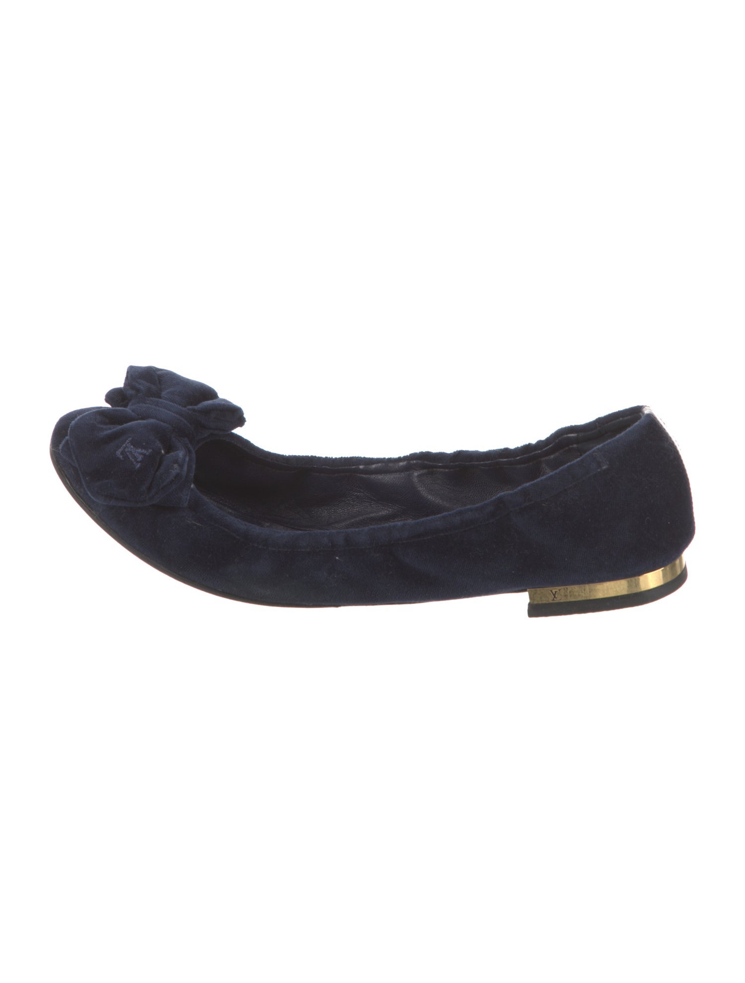 Louis Vuitton Suede Bow Accents Flats