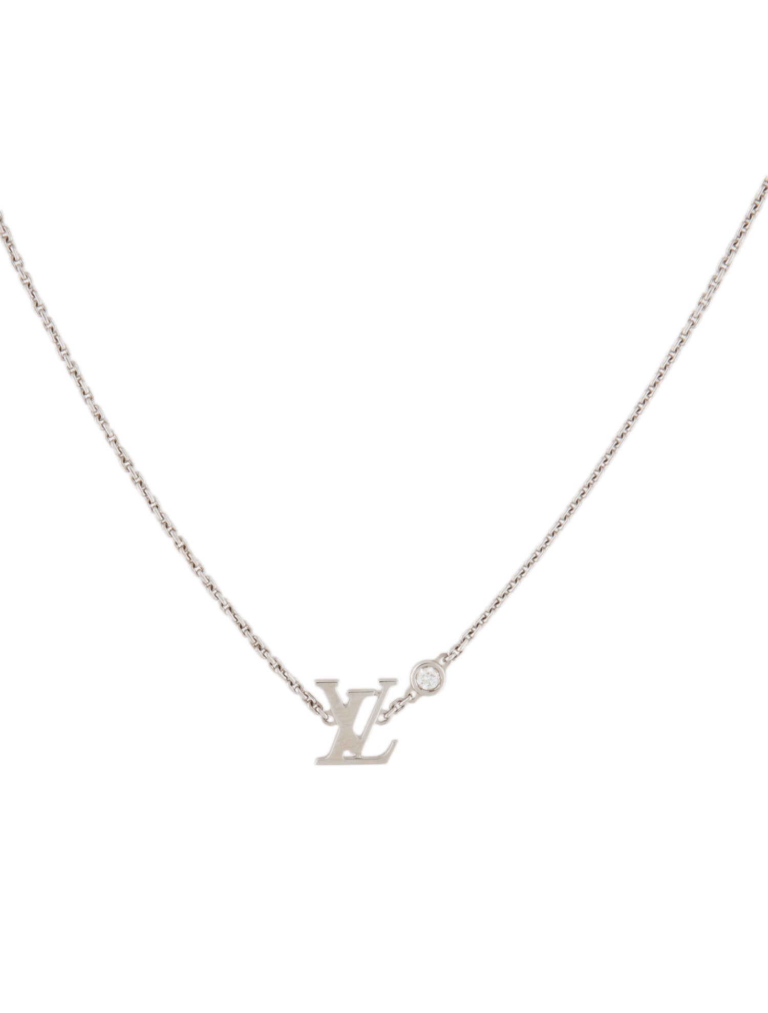 Louis Vuitton 18K Diamond Idylle Blossom LV Pendant Necklace