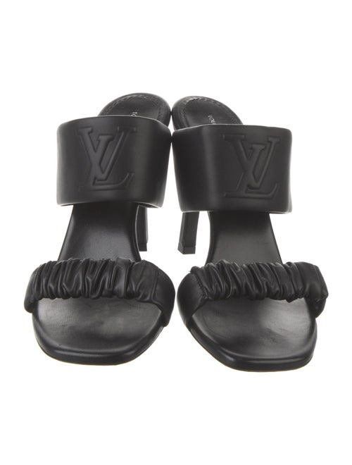 Louis Vuitton Leather Ruffle Embellishment Slides