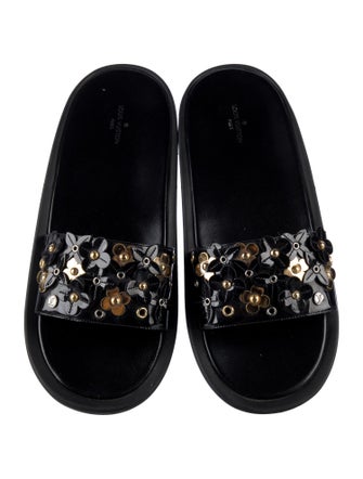 Louis Vuitton Patent Leather Printed Slides