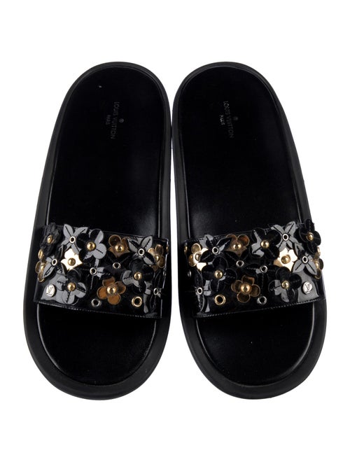 Louis Vuitton Patent Leather Printed Slides